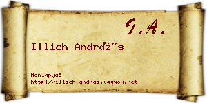 Illich András névjegykártya
